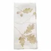 Bodrum Linens Acorn Napkins Set Of 4 In White/gold