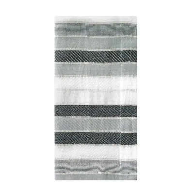 Bodrum Linens Aegean Stripe Black Napkin 21" - Set Of 4 In Multi In Gray