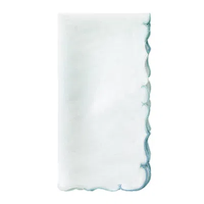 Bodrum Linens Firenze 22" Napkin - Set Of 4 In Ice Blue In White
