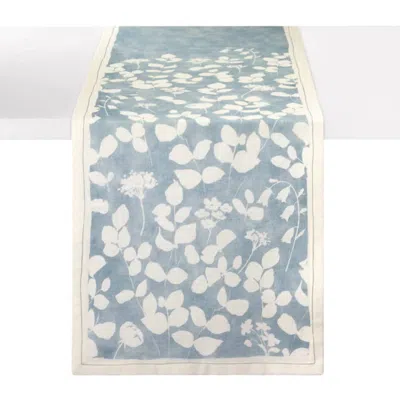 Bodrum Linens Fleur De Lin 90" Runner In Blue