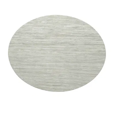 Bodrum Linens Grasscloth Round Mat - Set Of 4 In Ecru In Gray