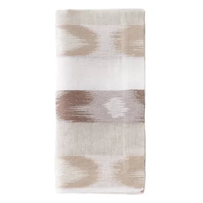 Bodrum Linens Napkins, Set/4 In Ikat Neutral