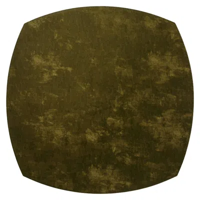 Bodrum Linens Velvet Elliptical Placemats - Set Of 4 In Moss In Green