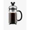 Bodum Black Chambord Mickey Mouse French Press 8-cup Borosiliate-glass Coffee Maker In Black