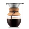 Bodum Black Pourover Coffee Maker With Permanent Filter In Black