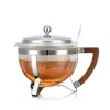 Bodum Chambord Teapot With Filter & Wooden Handle In Silver