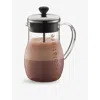 Bodum Chocolatiere Glass And Stainless Steel Jug 1l Chrome In Chrome