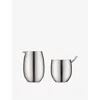 Bodum Matt Chrome Columbia Sugar And Creamer Stainless Steel Set In Silver