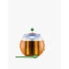 Bodum Darl Coral And Pale Blue Assam Tea Press With Spoon
