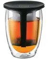 Bodum Tea For One Double Wall Mug And Infuser 350ml In Black