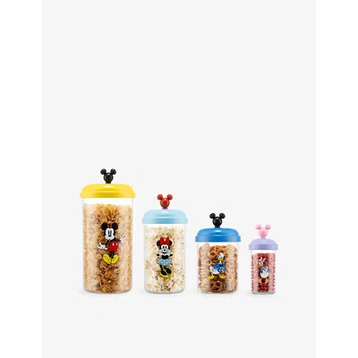 Bodum Multi Chamboard Mickey & Friends Stainless-steel Storage Jars Set Of Four