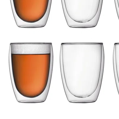 Bodum Neutrals  Six Piece Double Wall Pavina Glasses Medium In White