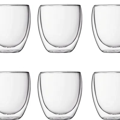Bodum Neutrals Pavina - Six Piece Double Wall Glasses In Transparent