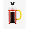 Bodum Red Yellow Java Mickey Mouse French Press 3-cup Coffee Maker In Multi