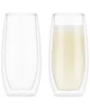 Bodum Skal Double-walled Champagne Glasses, Set Of 2 In Clear