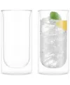 Bodum Skal Double-walled Gin Tonic/highball Glasses, Set Of 2 In Clear