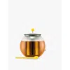 Bodum Yellow And Lilac Assam Tea Press With Spoon In Yellow And Lilac