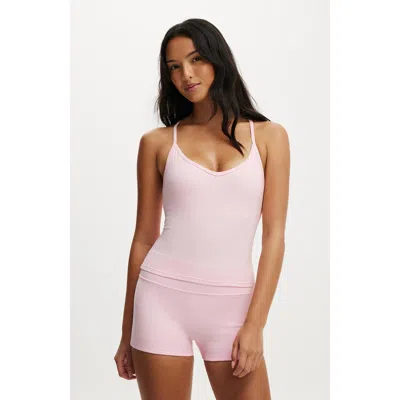 Body Active Ultra Soft Scoop Racer Back Tank In Pink