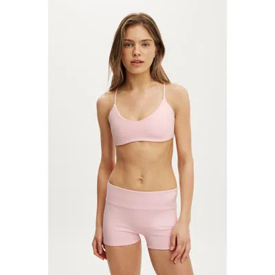 Body Active Ultra Soft Scoop V Crop In Pink