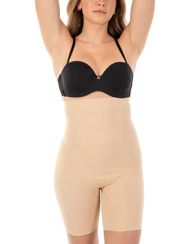 Body Beautiful Extra High Waist Long Boy Leg Shaper In Black