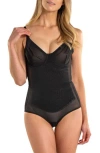 Body Beautiful Mesh Shaping Bodysuit In Black