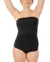 Shop Body Beautiful Seamless Strapless Bodysuit In Black