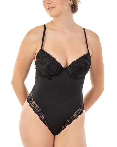 Body Beautiful Smooth And Silky Bodysuit Shaper In Black