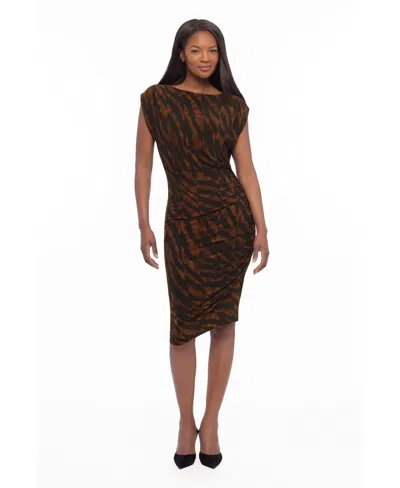 Body By Miraclesuit Women's Bali Animal-print Knee-length Shaping Dress In Raya De Safari