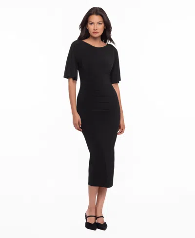 Body By Miraclesuit Women's Iris Short-sleeve Bateau Neckline Shaping Dress In Black