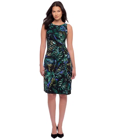 Body By Miraclesuit Women's Remi Floral-print Scoop Neck Sleeveless Dress In Selva