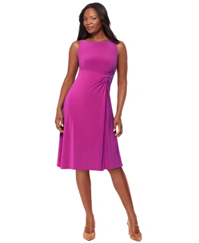 Body By Miraclesuit Women's Solid Remi Jewel Neck Midi Dress In Pink