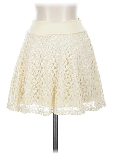 Pre-owned Body Central Formal Skirt In White