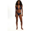Body Dip Front High Side Brazilian Bikini Bottom In Blue