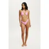 Body Dip Front High Side Brazilian Bikini Bottom In Pink