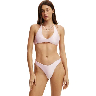 Body Dip Front High Side Brazilian Bikini Bottom In Pink