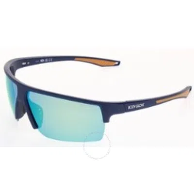 Body Glove Bg 23 439 Polarized Green Mirror Wrap Men's Sunglasses 10270157.cgr Nvgrn