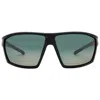 Body Glove Bg 25 418 Polarized Green Mirror Wrap Unisex Sunglasses 10270155.cgr Blkgrn In Black