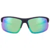 Body Glove Bgfl 1802 Polarized Green Mirror Wrap Unisex Sunglasses 10269767.mcv Blkgrn In Multi