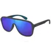 Body Glove Bgm 23 343 Polarized Blue Mirror Shield Unisex Sunglasses 10266281.cgr Chrblu