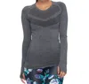 Body Glove Charcoal Joshua Tree Seamless Long Sleeve Pullover In Bgs Grey In Grey