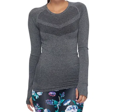 Body Glove Charcoal Joshua Tree Seamless Long Sleeve Pullover In Bgs Grey In Multi