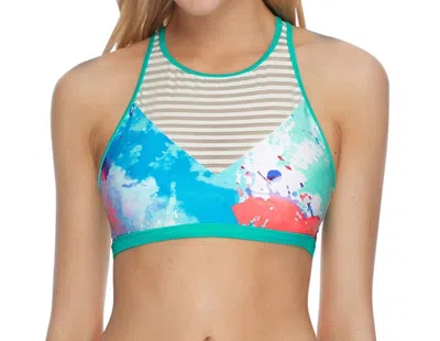 Body Glove Fearless High Neck Bikini Top In Dreams In Green