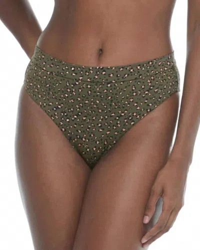 Body Glove Feline Marlee High-waist Bikini Bottom In Desert In Green