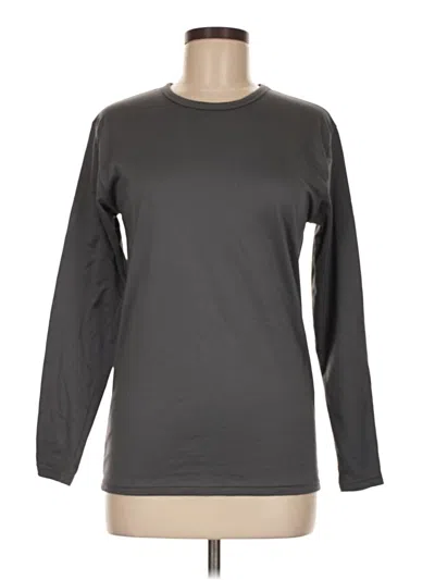 Pre-owned Body Glove Long Sleeve Top Gray Crew Neck Tops