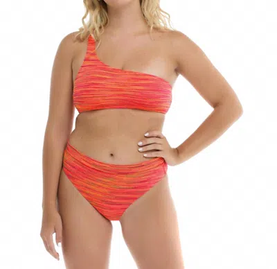 Body Glove Malia One-shoulder Swim Top In Impression In Orange