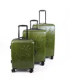 Body Glove Redondo 3-piece Hardside Spinner Set In Olive Branch