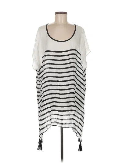 Pre-owned Body Glove Short Sleeve Top White Scoop Neck Tops