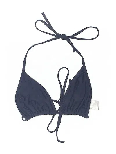 Pre-owned Body Glove Swimsuit Top Blue Solid Pattern Swimwear