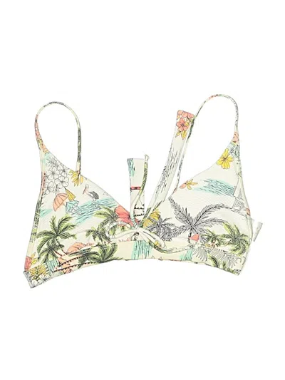 Pre-owned Body Glove Swimsuit Top Green Print Pattern Swimwear