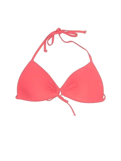 Pre-owned Body Glove Swimsuit Top Red Solid Pattern Swimwear